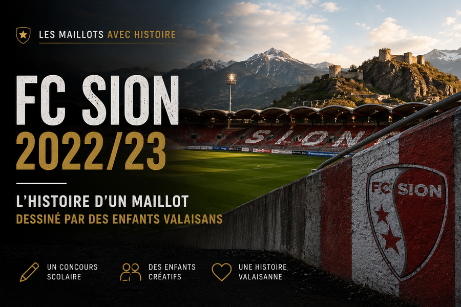 Maillot FC Sion 2022/23 : l’histoire d’un maillot dessiné par des enfants valaisans