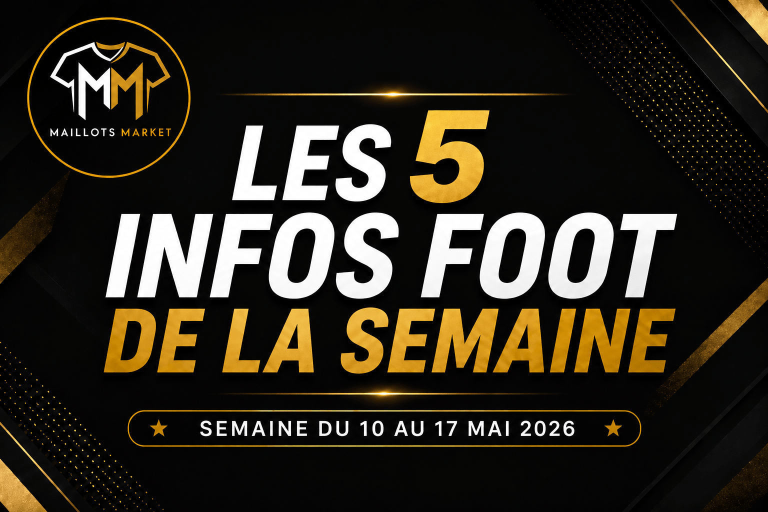 Les infos foot de la semaine du 10 avril au 17 mai 2026 - Maillots Market