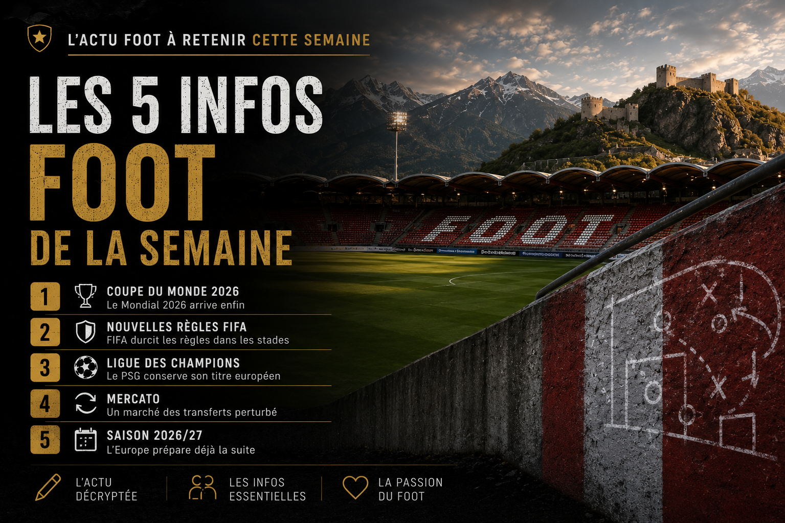 Les 5 infos foot de la semaine : Coupe du Monde 2026, mercato et Ligue des Champions