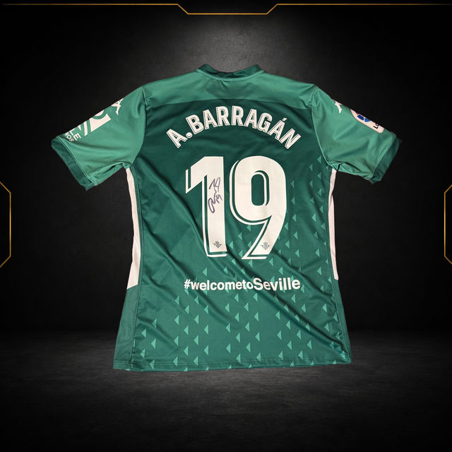 Real Betis Édition Spéciale Héroes Béticos 2019/20 A. Barragán #19 Signé - Préparé Match (9,5/10) (M)