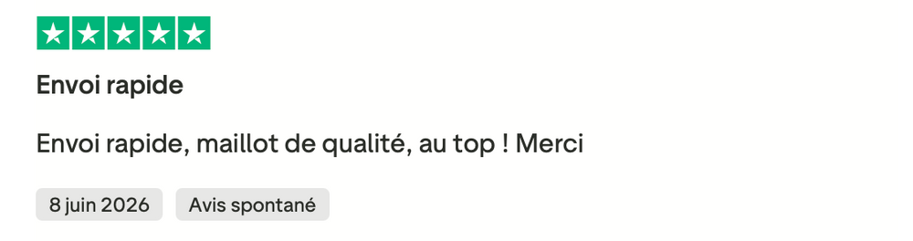 Avis client Maillots Market