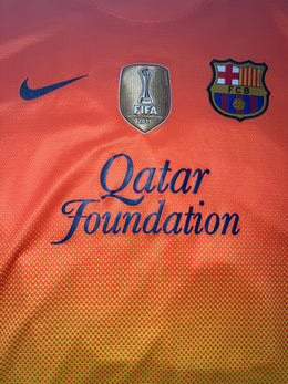 FC Barcelone M-0208 — détail du sponsor Qatar Foundation et des marquages avant
